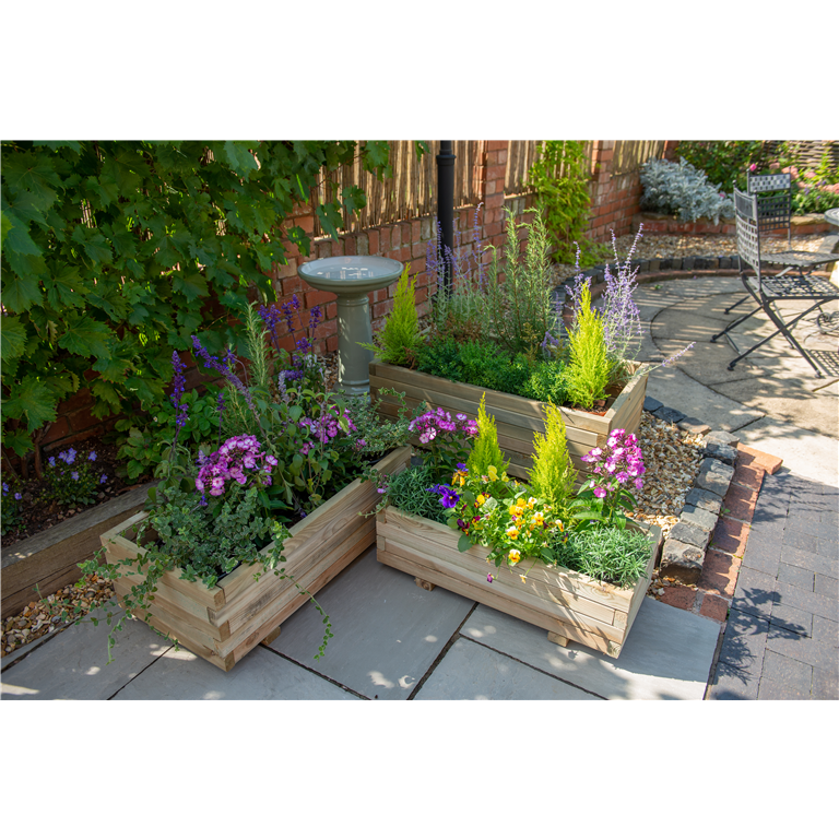 Durham Rectangular Planter - Set of 3- Blackwood Outdoor Living UK