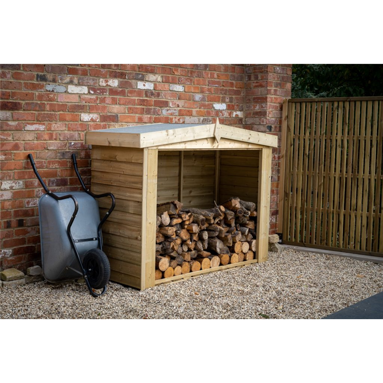 Overlap Apex Log Store- Blackwood Outdoor Living UK