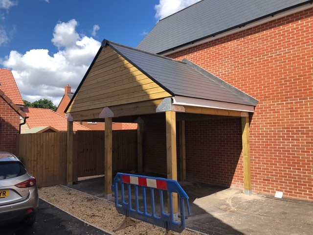 Car barns with Galvanised plate