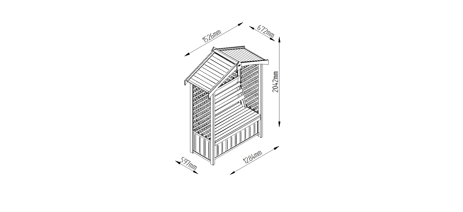 Lyas arbour measurements