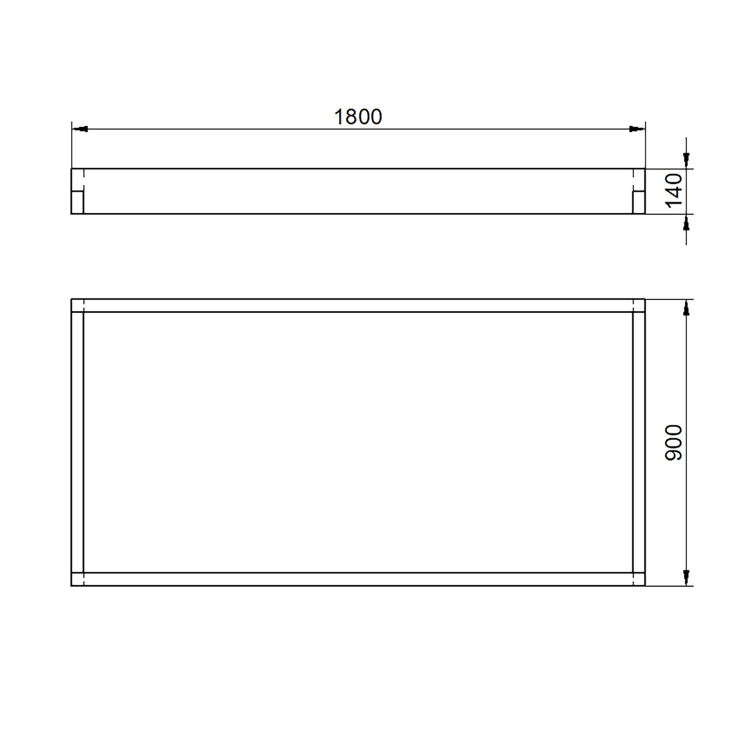 Measurements Caledonian large raised bed 90 x 180