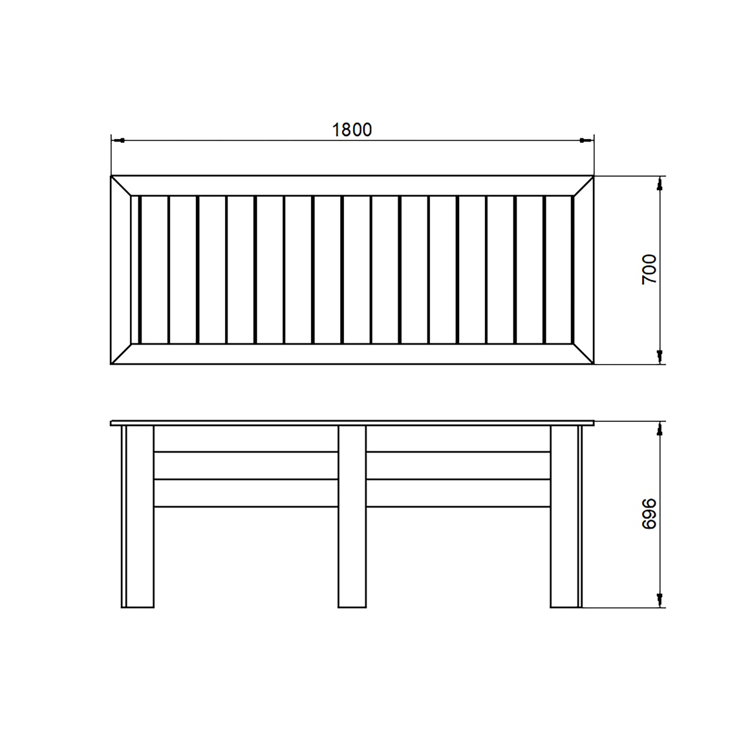 Large kitchen Garden planter 1.8m measurements