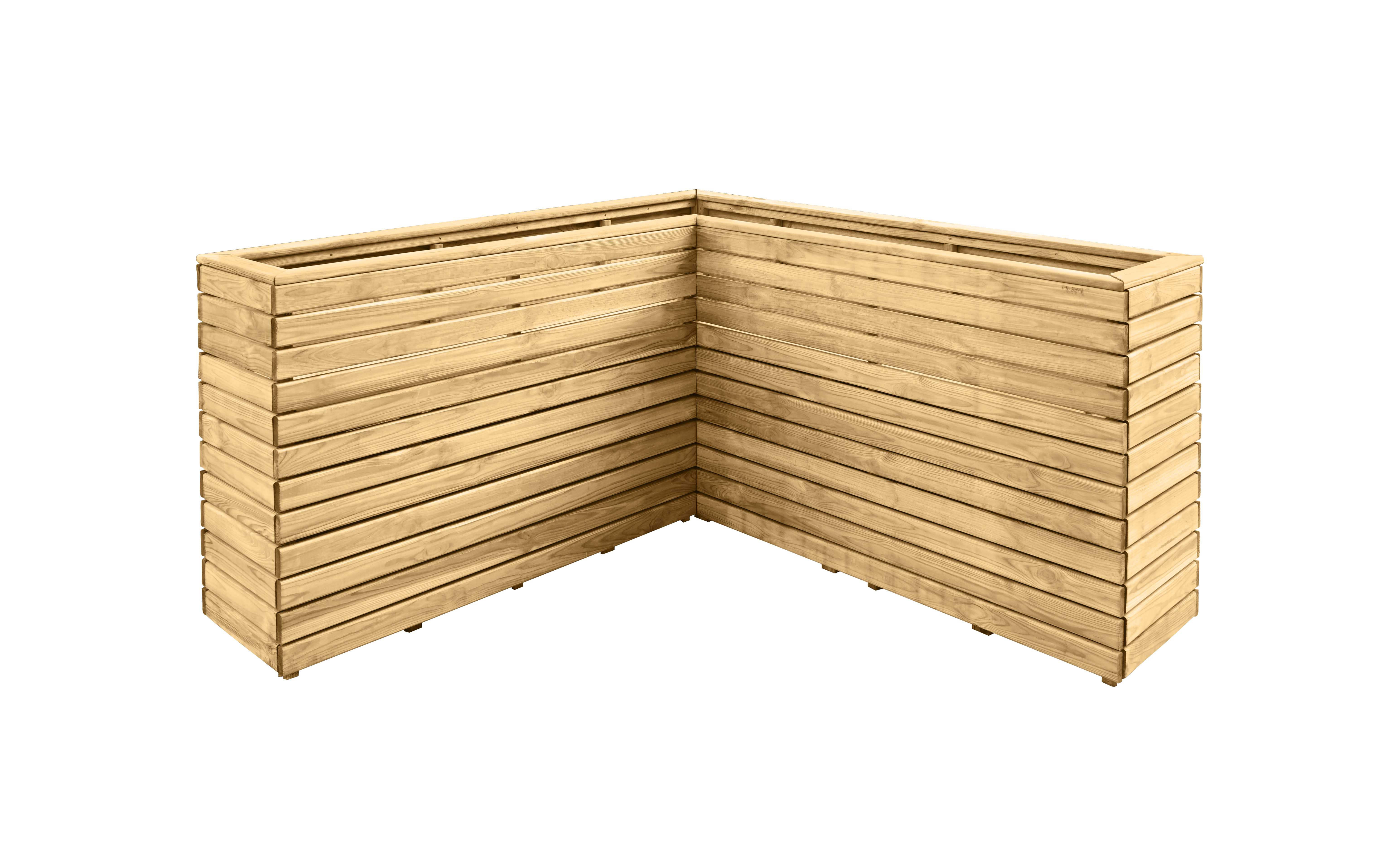 Linear corner planter by Blackwood Outdoor Living