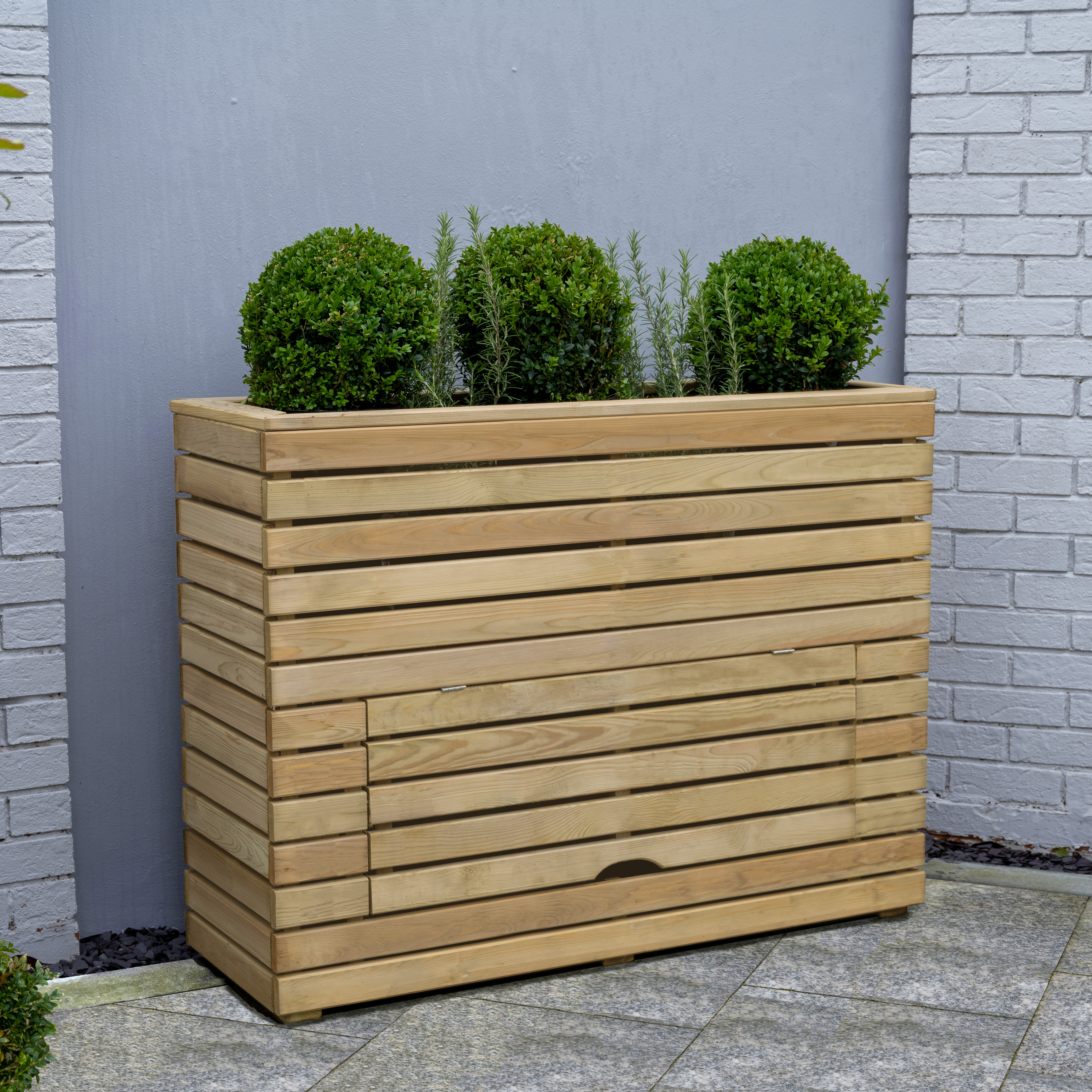 Linear Planter Tall with Storage