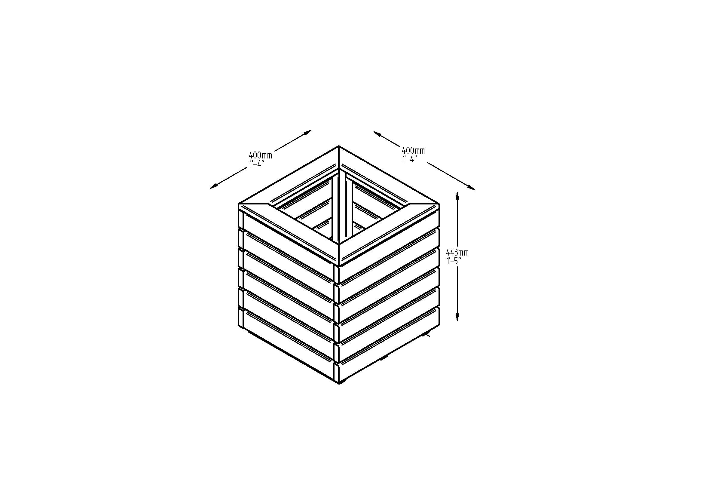 Linear Planter square measurements