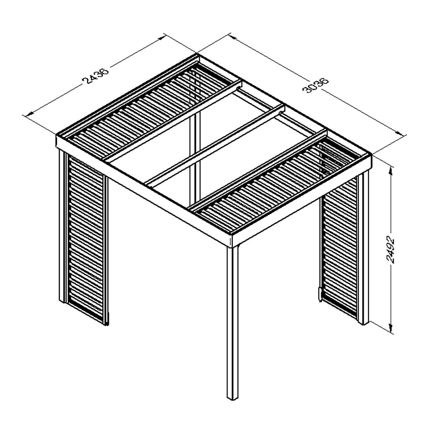 Dining Pergola measurements