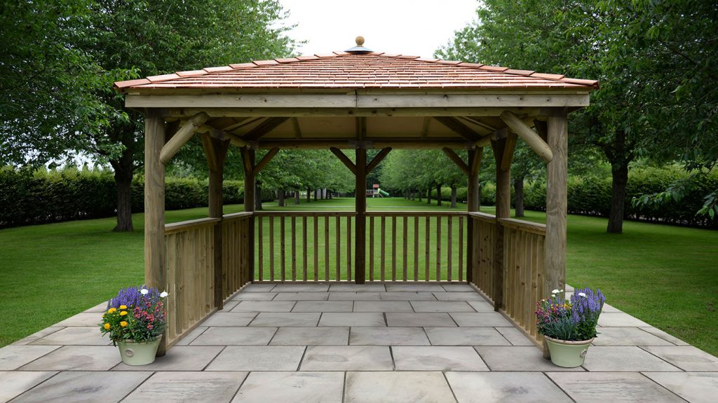 3.5 Timber Gazebo with cedar roof