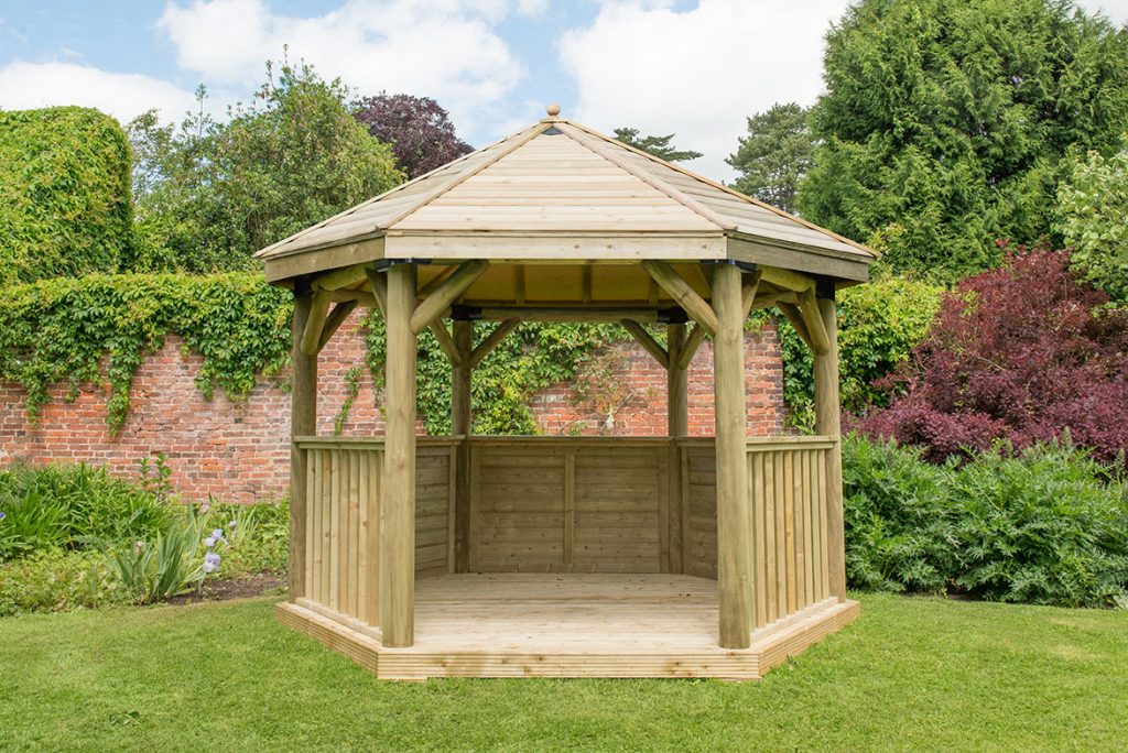 3.6m Hexagonal Wooden garden Gazebo