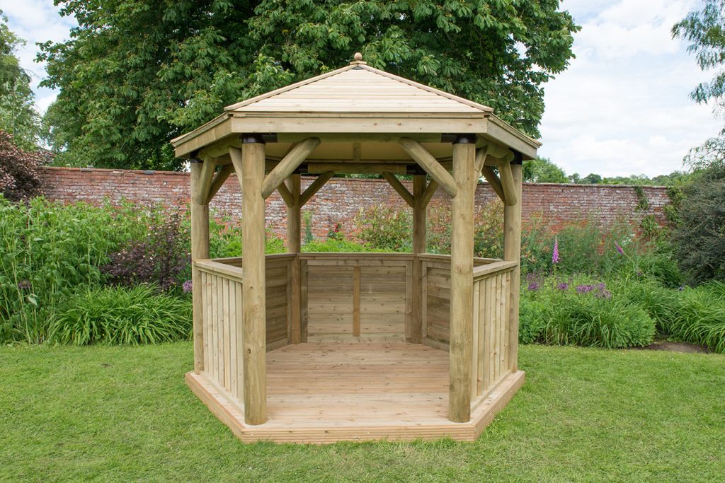 3m gazebos with timber roof unfurnished