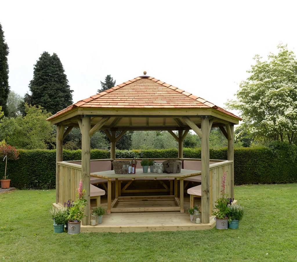 4.7m gazebo cedar cream