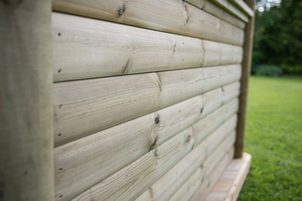 4.7m gazebo cedar cladding