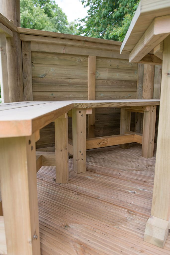 4.7m gazebos with timber roof benches