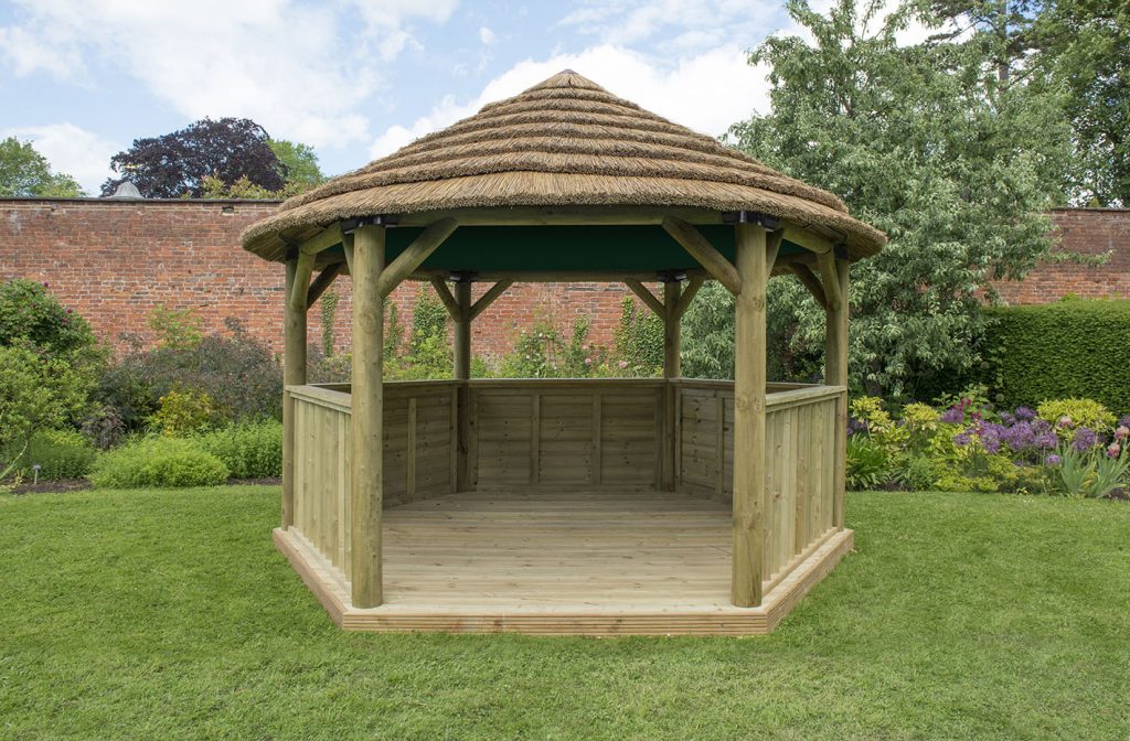 4m Hexagonal Gazebo unfurnished