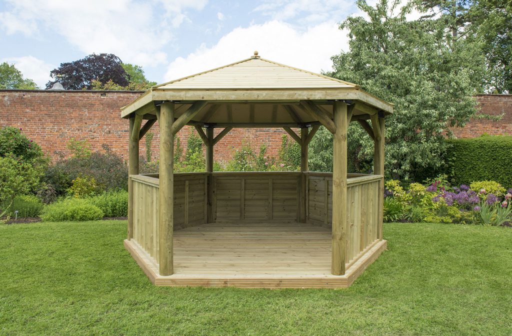 4m gazebos with timber roof unfurnished