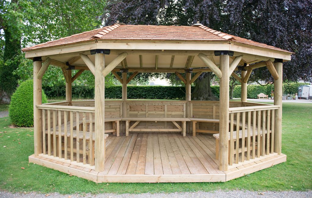 5.1 Premium Oval gazebo with benches