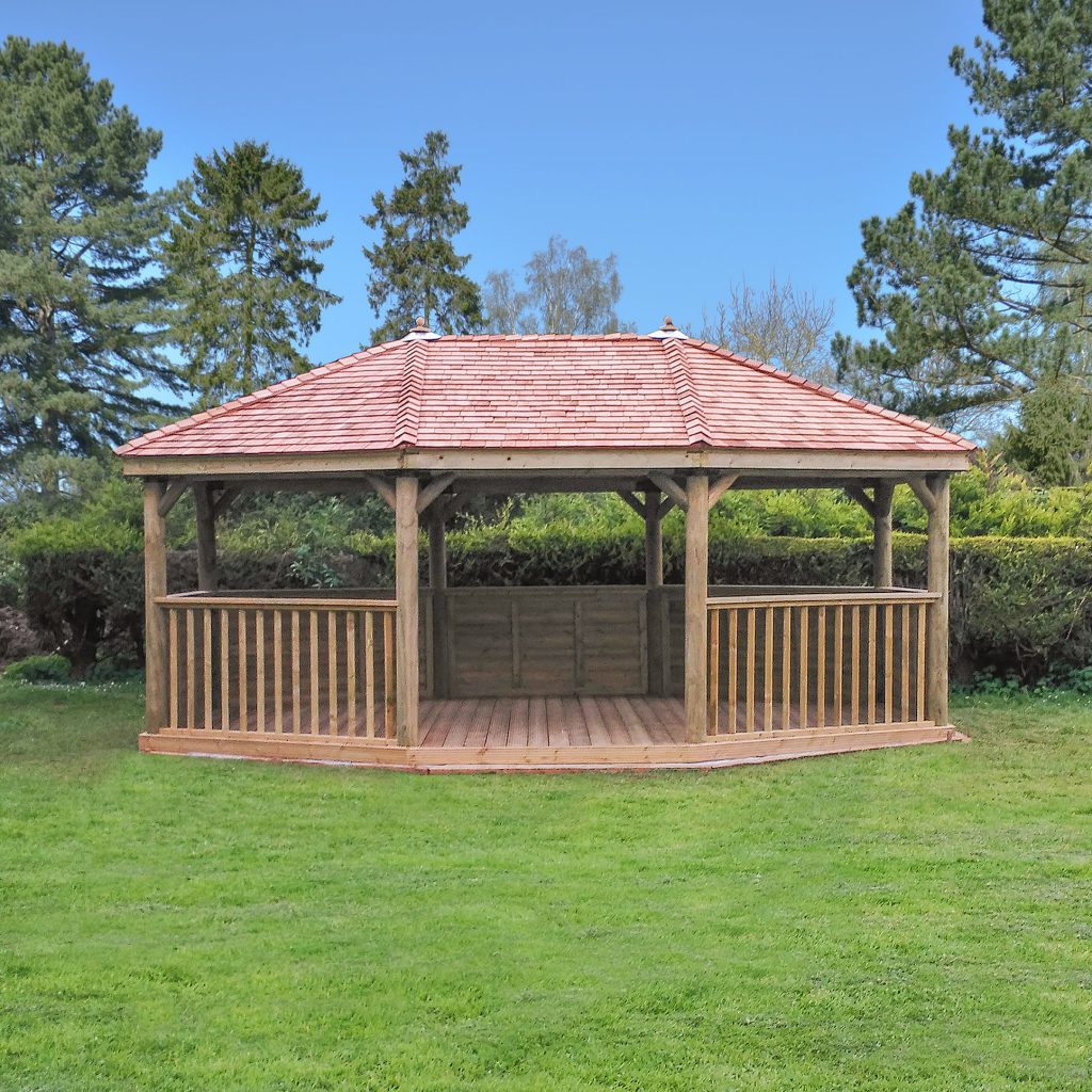 6 Premium Oval gazebo with benches