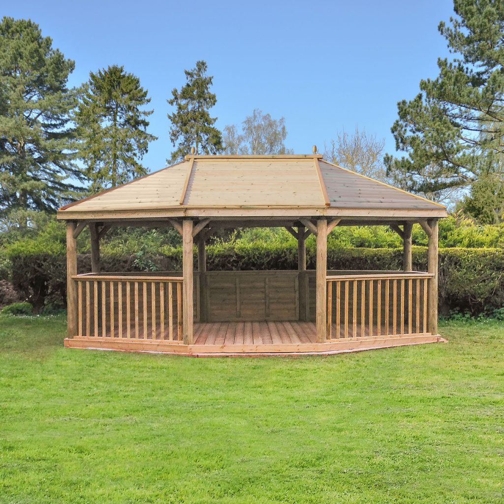 6 Premium Oval gazebo with benches