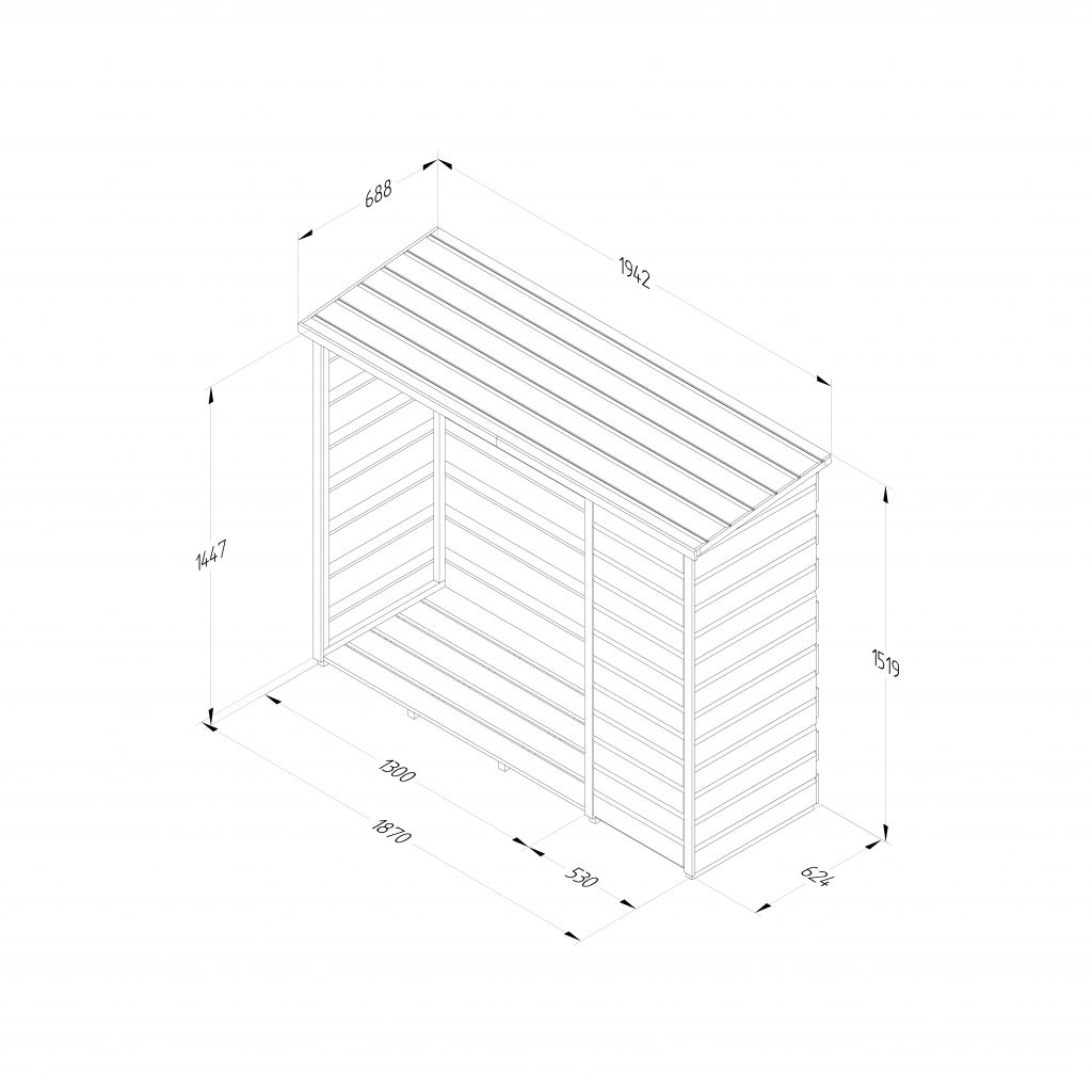 log storage for garden