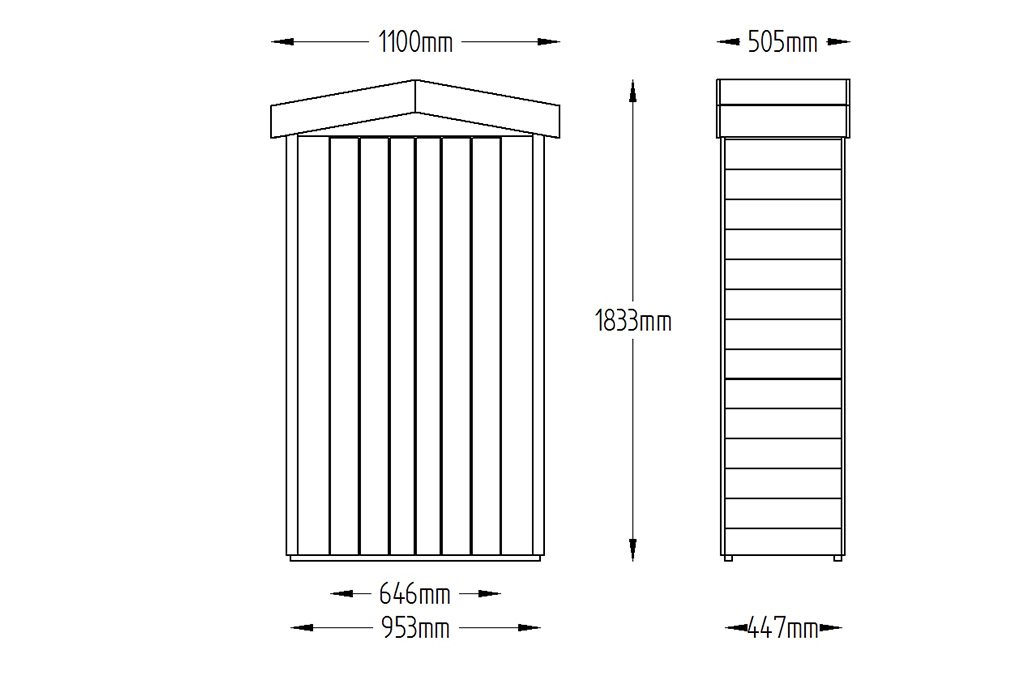 Measurements APEX Tall Garden Storage